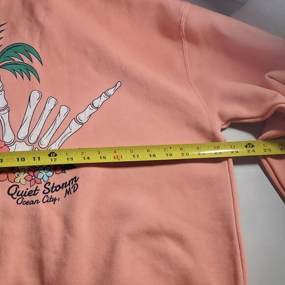 Quiet Storm OC,MD Skeleton Palm Tree Hand Hoodie Sz L - Picture 6 of 16